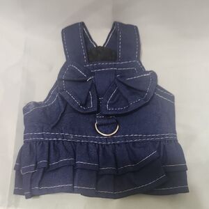 Blue Dog Diaper Cover with Ruffled Tiers